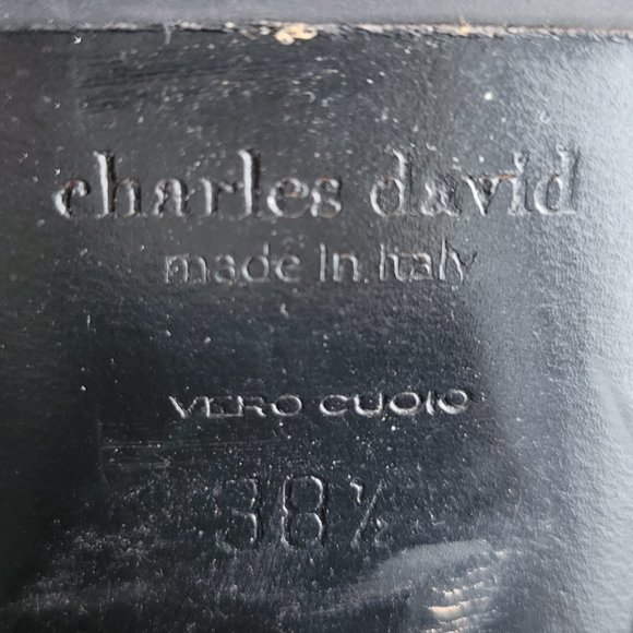 Charles David Black Suede Boots Size 38 1/2 - Picture 7 of 9